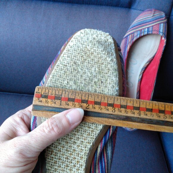 Toms Shoes Ballet Flats Size 9 Hippy Boho Folkwear Tribal Print - Picture 11 of 16
